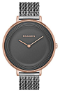 Skagen+'Ditte'+Round+Textured+Dial+Watch,+37mm+(Nordstrom+Exclusive)+available+at+#Nordstrom: 