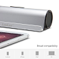 Amazon.com：LuguLake便携式蓝牙4.0扬声器与观看立场码头为iPhone，iPad，三星，智能手机，平板电脑，PC - 银：手机和配件