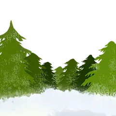 手绘雪松松树PNG免抠素材松树