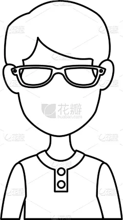 性格,眼镜,青年男人,头像,可爱的,商务,肖像,自然美,剪贴画,酷