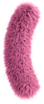 Pink 3D Fluffy Symbol Left Parenthesis