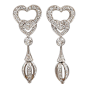 CARTIER Double Heart Diamond Earrings
