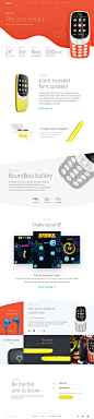 Nokia 3310 landing page