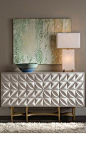 White sideboard. Luxury furniture. Chandelier. Interior design, interiors, decor. Take a look at: <a href="http://www.bocadolobo.com" rel="nofollow" target="_blank">www.bocadolobo.com</a>