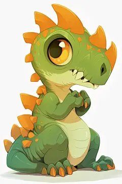 卡通恐龙插画配图