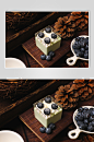 简约松果蓝莓蛋糕甜品美食摄影图片-众图网