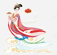 中秋节八月十五嫦娥吃月饼 元素 免抠png 设计图片 免费下载 页面网页 平面电商 创意素材