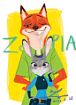 #Zootopia# #疯狂动物城# #Nick# #Judy# #迪士尼# #动画# #电影# #3D# #欧美# #同人# #手绘# #人设# #海报#  #Q版#  #经典#