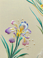 苏绣｜鸢尾花啊_1_心窈Ai绘画_来自小红书网页版