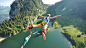 People 1920x1080 jumping sport  sports men athletes nature   landscape lake
