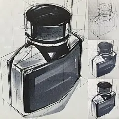 #早安设计师# 各种瓶子产品设计手绘，一次性学完，掌握瓶子光影规律。 ​​​​