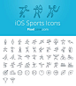 iOS 7 & iOS 8 sports icons for tab bars & tool bars. Icons include: running, soccer, swimming, yoga, karate, cycling, skiing & archery as well as many others...thousands more icons at pixellove.com