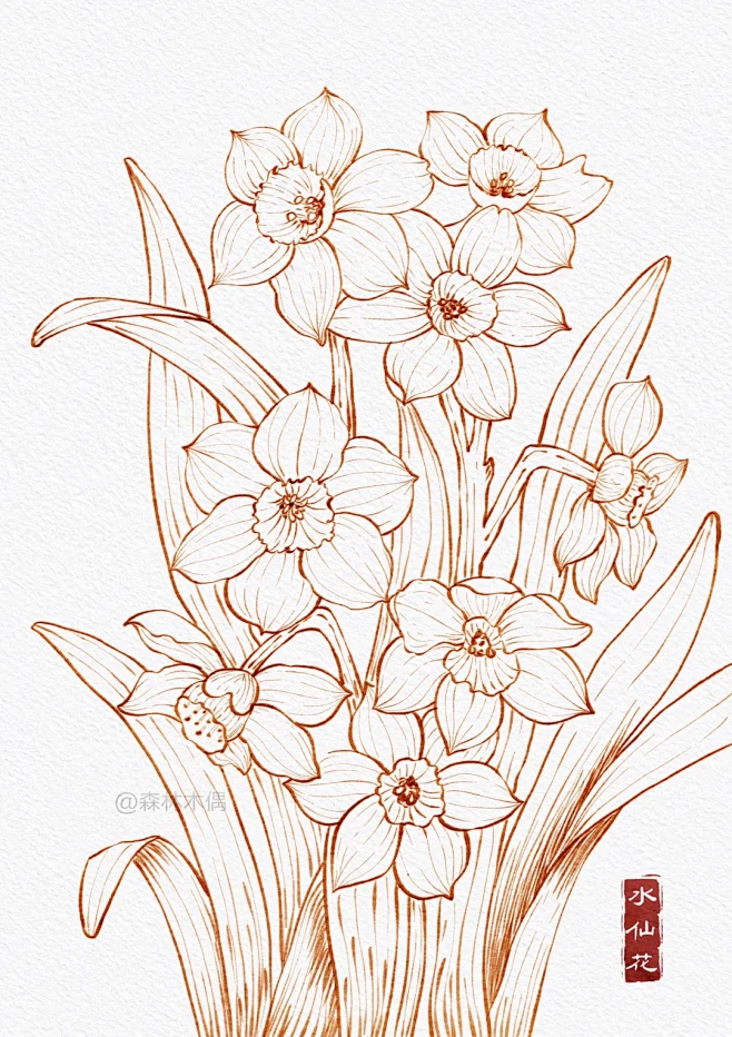 十二花神系列线稿~空了再上色吧