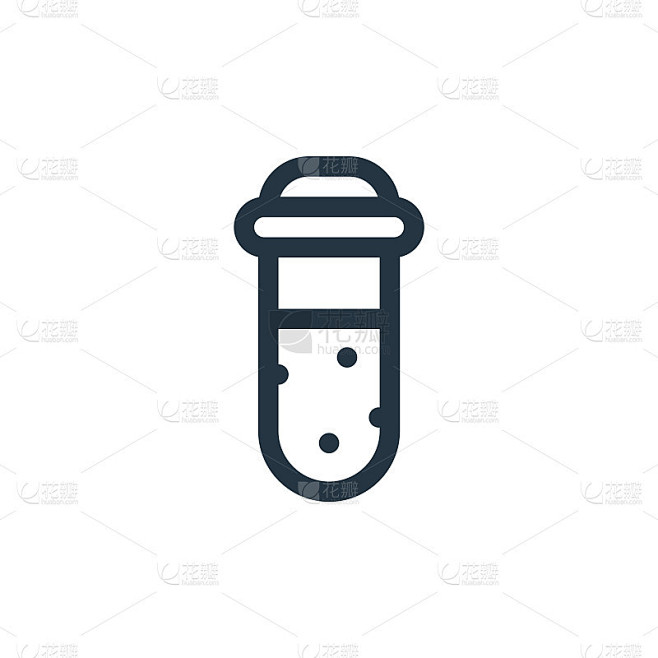 test tube vector icon isolated on white background