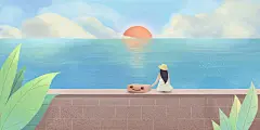 旅行人物背景素材