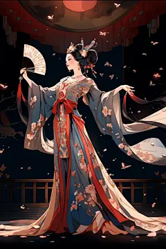 角色行当传统戏剧角色人物元素插画