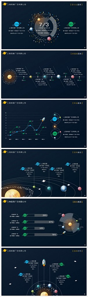 ppt ,太阳系,图表,星系,火箭, 蓝...