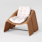 Wexler Statement Chair with Ottoman - Brown - Threshold&#8482;, image 3 of 9 slides