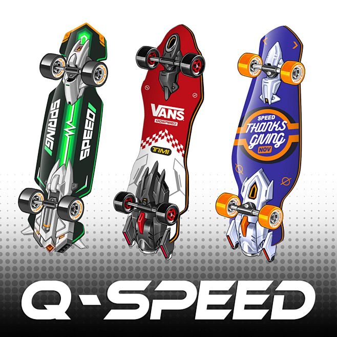 Qspeed Skateboard de...
