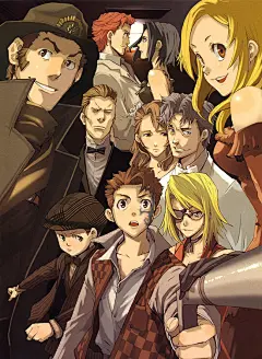 CG游戏资料《エナミカツミ画集.BACCANO!》人物场景设定集原画集