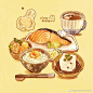 绘制可爱食物的插画师Nao作品
甜蜜蜜软糯糯的甜品与小兔纸色彩也十分明亮活泼
太萌啦！✨

（ins：eggbuttertoast） ​ ​​​​