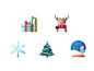 #WeekOfIcons Day 5 - iconAnimation christmas winter pine snow gift reindeer vector freebie design icon motion character illustration animation after effects