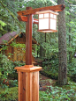 Lamp post idea for new landscape in keeping with cottage and craftsman designs.