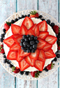 Fresh Berry Vanilla Layered Cake