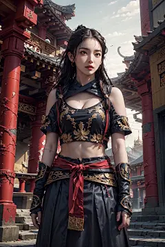 「AI壁纸」浓浓武侠风，古代“花木兰”英姿飒爽-今日头条
