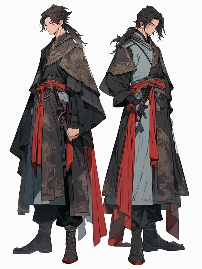 霸总的古风衣橱，红色武侠系长袍合集