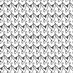 抽象无缝黑白图案。矢量插图。