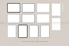 画册名片信封文具画框苹果iMac电脑iPhone情绪板设计Ps样机合集 Mockup Kit Bundle
