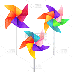 玩具,三维图形,纸风车,华丽的,折纸工艺,风,童年,蜘蛛网,写实,布置