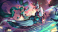 General 7680x4320 League of Legends Star Guardian digital art Riot Games 4K GZG video games Sona (League of Legends) Support (League Of Legends) supporters Star Nemesis video game art