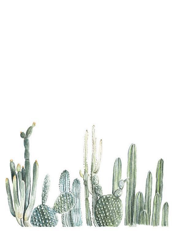 Cactus Watercolor Pr...