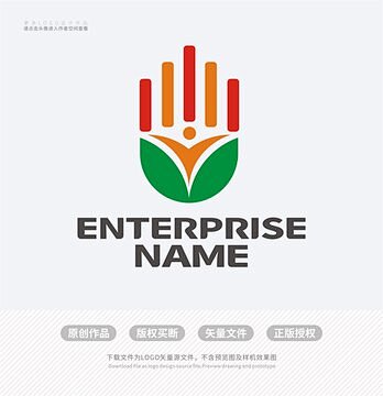 年糕手掌农业LOGO标志设计