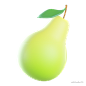 Pear - @到位啦UI素材 3D水果高精度模型