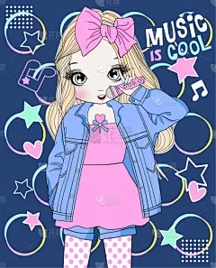 女孩,可爱的,绘画插图,举起手,青少年,儿童,婴儿,少女,女婴,纸
