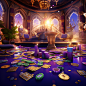 LindaWright_Game_scene_the_poker_table_is_scattered_with_3_card_5fec77ee-1813-42b7-a7f0-3e5b303275b8