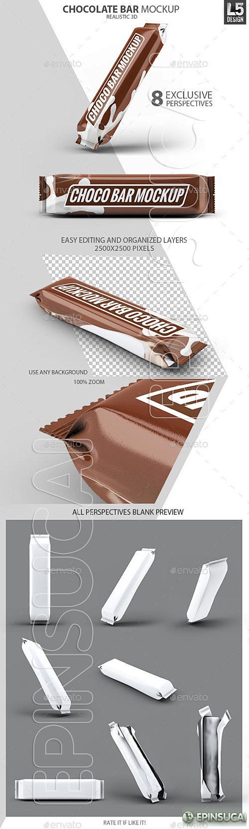 巧克力包装展示效果PSD模板-EP015...