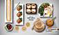 264创意餐饮甜点面包创意海报集美食水果咖啡早餐海报PSD模板素材-淘宝网