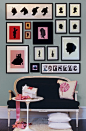 Silhouettes on the wall, so cute! ~ luv this wall