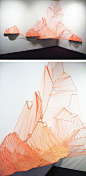 Aili Schmeltz - Goucher Glacier String Art Installation (via All Sorts of Pretty): 