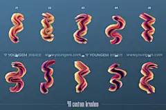 40款潮流多彩创意3D立体油漆颜料涂鸦绘画流体艺术ps笔刷插件素材下载_颜格视觉