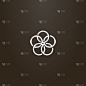 vector line art geometric sign of flower of five i