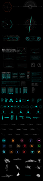 AE模板-500+科技感银河系雷达飞机军事屏幕HUD图形动画元素 | 龋齿一号GFXCamp