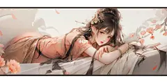 动漫女 古风 插画睡觉姿势 壁纸