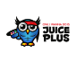 JuicePlus卡通标志 猫头鹰 鸟类 卡通形象 可爱 小鸟 吉祥物 商标设计  图标 图形 标志 logo 国外 外国 国内 品牌 设计 创意 欣赏