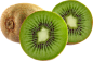 Green cutted kiwi PNG image