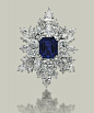 Lot 251 - A SAPPHIRE AND DIAMOND BROOCH-PENDANT, BY HARRY WINSTON